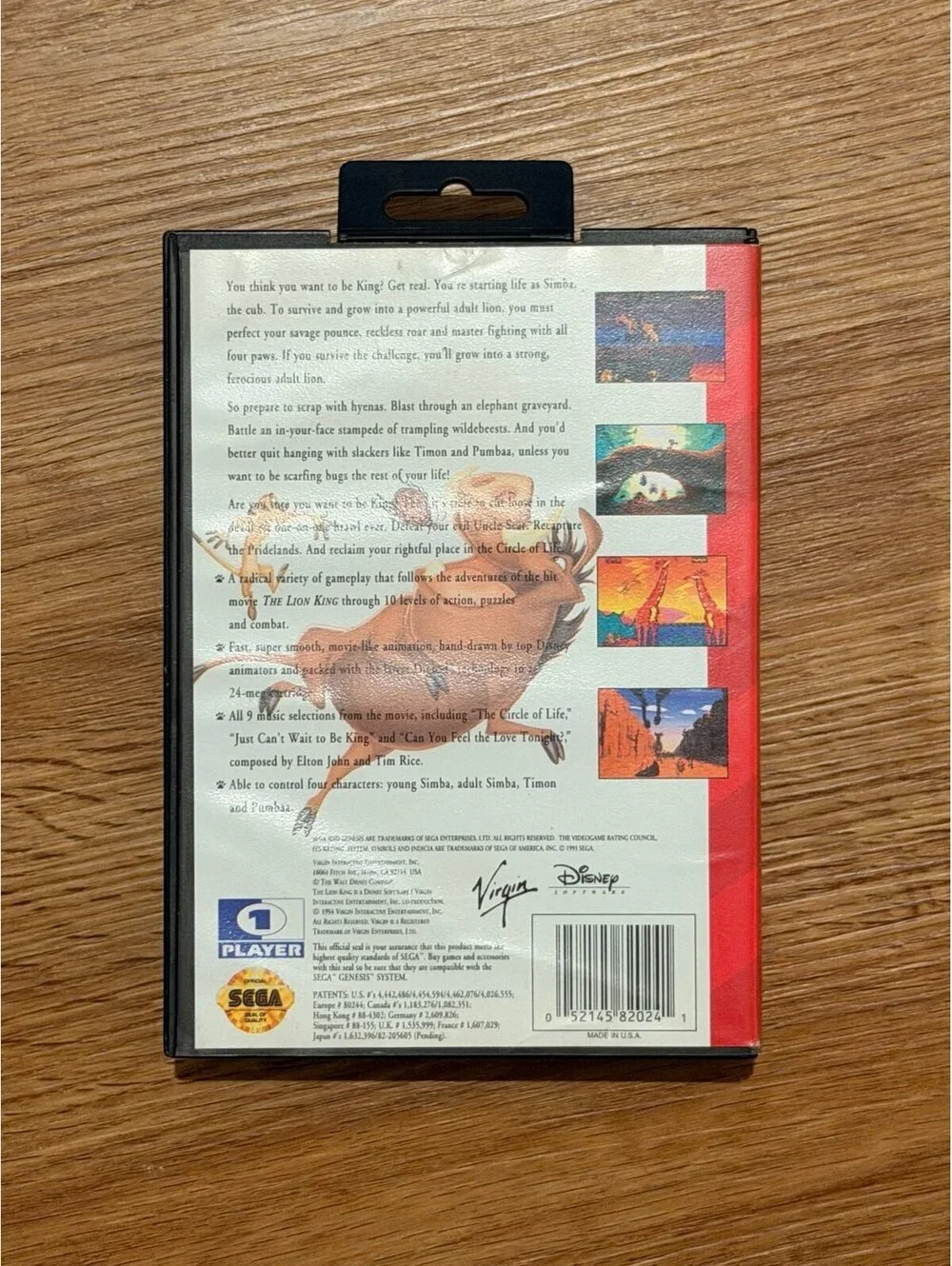 The Lion King for Sega Genesis